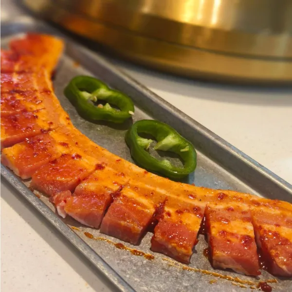 Panceta con salsa kimchi