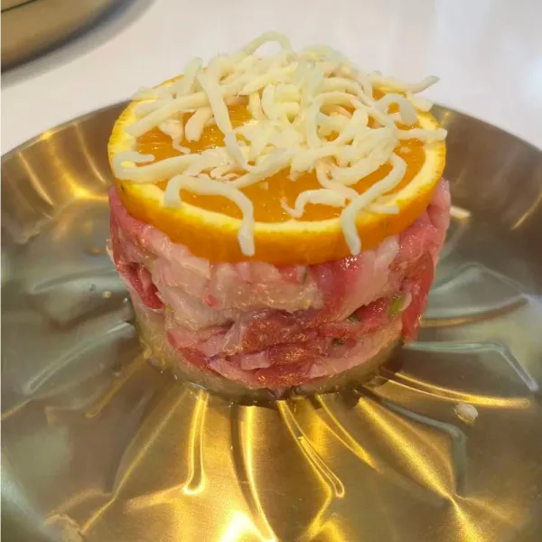 Ternera con piña y naranja (cocinar BBQ)